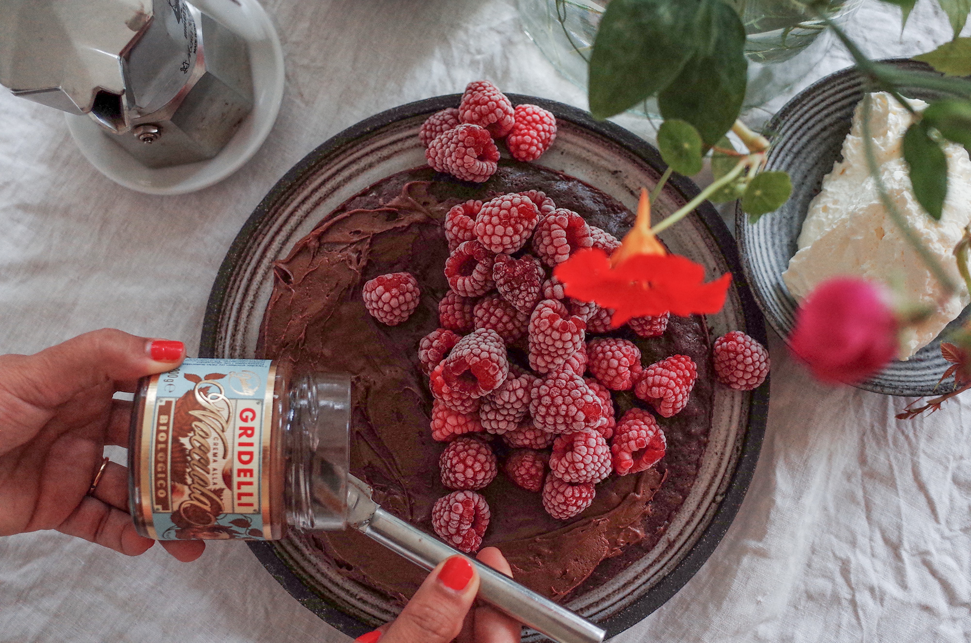 Italiensk chokladkaka med olivolja och nocciola